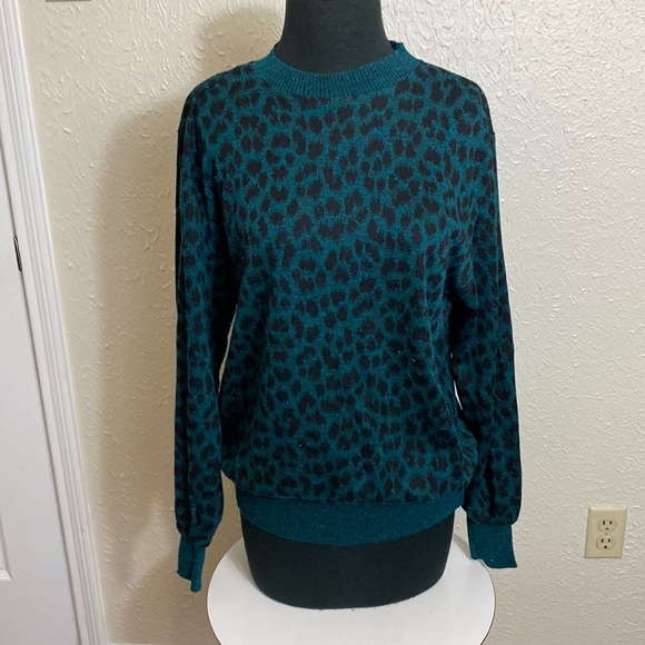 Skea Vintage Leopard Crew Neck Sweater - Picture 1 of 5